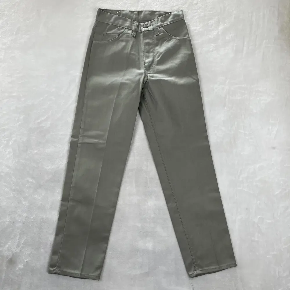 Vintage Levi's STA-PREST Pants Mens 27x28 Green Straight Wrinkle Resistant Big E